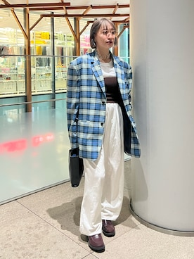 「PIENI（ピエニ）のアイテム（ハンドバッグ）」を使った、moneさん（レディース・152cm）の春コーディネート