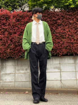「アイテム（ネクタイ）」を使った、Renさん（メンズ・170cm・10代）の春コーディネート