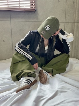 「GU（ジーユー）のアイテム（カーゴパンツ）」を使った、riruchiyan39さん（レディース・161cm）の秋コーディネート