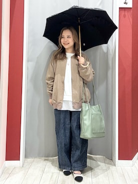 「SHOO・LA・RUE（シューラルー）の【2WAY】クリアパーツネックレス（ネックレス）」を使った、shio さん（レディース・143cm）の春コーディネート