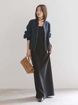 「アイテム（ネックレス）」を使った、minani.aさん（レディース・155cm）の秋コーディネート