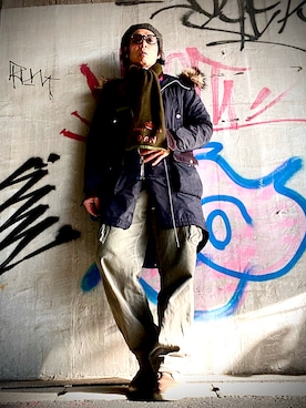 「OSHKOSH（オシュコシュ）のアイテム」を使った、Anthony.Tさん（メンズ・172cm）の冬コーディネート