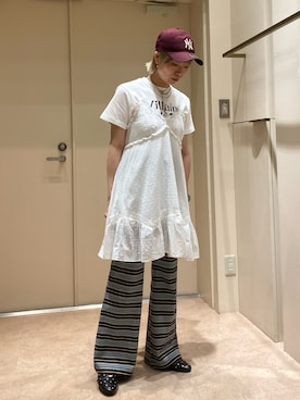 「ROSE BUD（ローズバッド）のアイテム（Tシャツ/カットソー）」を使った、こいさん（レディース・165cm）の春コーディネート