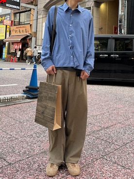 「JOURNAL STANDARD（ジャーナルスタンダード）のアイテム（スラックス）」を使った、楽ちんさん（メンズ・178cm）の春コーディネート