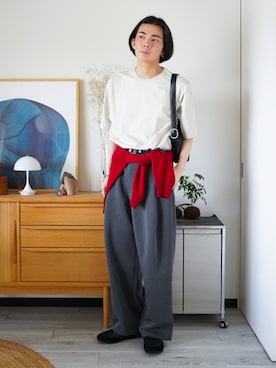 「アイテム（ピアス（片耳用））」を使った、idakaさん（メンズ・172cm）の春コーディネート