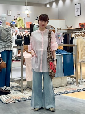 「CIAOPANIC TYPY（チャオパニックティピー）のアイテム（シャツ/ブラウス）」を使った、kimura_no_fukuさん（レディース・155cm）の春コーディネート