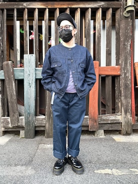 「アイテム（帽子）」を使った、足立ぽてとさん（メンズ・155cm）の冬コーディネート
