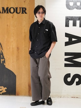 「アイテム（チノパンツ）」を使った、SUDOさん（メンズ・186cm）の夏コーディネート