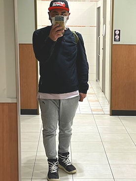 「NIKE（ナイキ）のアイテム（キャップ）」を使った、TRYSさん（メンズ・173cm・40代）の冬コーディネート