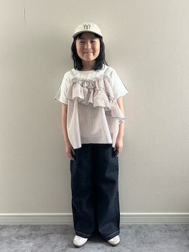「アイテム（キャップ）」を使った、y___aさん（キッズ・126cm）の春コーディネート