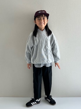 「アイテム（スラックス）」を使った、y___aさん（キッズ・110cm）の秋コーディネート