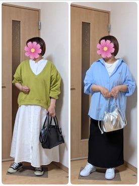 「アイテム（スウェット）」を使った、こすもすさん（レディース・150cm）の冬コーディネート