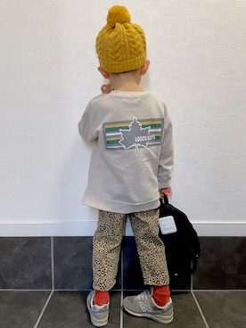「CIAOPANIC TYPY（チャオパニックティピー）のアイテム（バックパック/リュック）」を使った、kanata☺︎さん（キッズ・100cm）の冬コーディネート