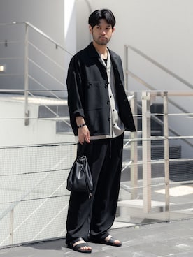 「アイテム（ブルゾン）」を使った、SHUさん（メンズ・170cm）の春コーディネート