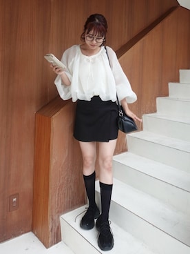 「ハイソックス」｜ねっしー.さん（レディース・159cm）の夏コーディネート