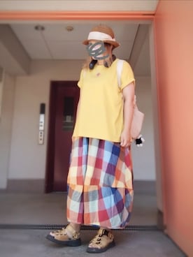 「JEANS MATE（ジーンズメイト）のアイテム」を使った、ぴよりあさん（レディース・155cm）の夏コーディネート