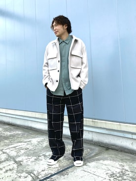 「JUNRED（ジュンレッド）のアイテム（パンツ）」を使った、せいじさん（メンズ・175cm）の秋コーディネート