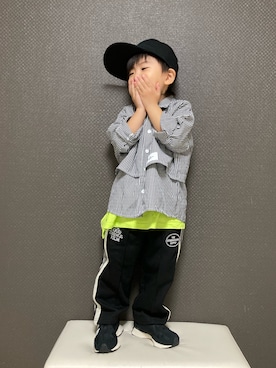 「アイテム（キャップ）」を使った、S♡K♡K♡さん（キッズ・90cm）の春コーディネート