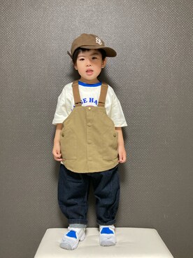「アイテム（キャップ）」を使った、S♡K♡K♡さん（キッズ・90cm）の春コーディネート