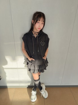 「アイテム（レッグウェア）」を使った、yurimari1118さん（キッズ・140cm）の春コーディネート