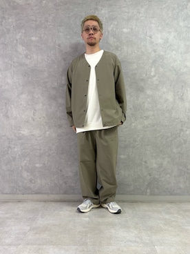 「アイテム（ノーカラージャケット）」を使った、enotaku0905さん（メンズ・173cm）の春コーディネート