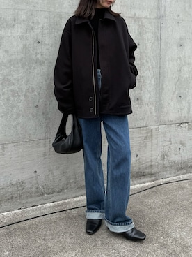 「select MOCA by son（セレクトモカバイソン）のアイテム（その他アウター）」を使った、sonさん（レディース・159cm）の秋コーディネート