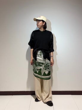 「KBF（ケイビーエフ）のアイテム（帽子）」を使った、otowaさん（レディース・153cm）の春コーディネート