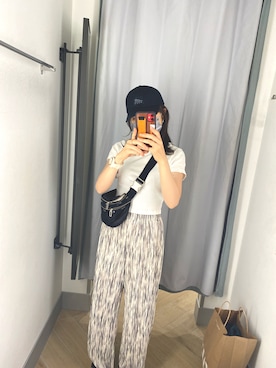 「ROXY（ロキシー）のアイテム（キャップ）」を使った、らんぐれーさん（レディース・153cm）の夏コーディネート