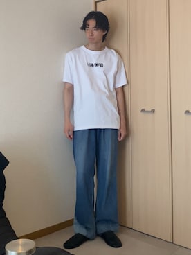 「アイテム（ルームシューズ/スリッパ）」を使った、Ayumiさん（メンズ・178cm）の春コーディネート