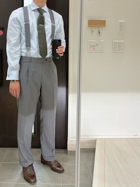 「アイテム（スーツジャケット）」を使った、Chrisさん（メンズ・180cm）の春コーディネート