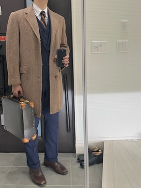 「アイテム（スーツセット）」を使った、Chrisさん（メンズ・181cm・30代）の冬コーディネート