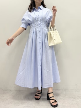 「アイテム（シャツワンピース）」を使った、okamu🍦骨格ストレートさん（レディース・160cm）の春コーディネート