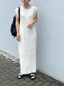「She's Closet（シーズクローゼット）のアイテム（ワンピース）」を使った、mikaさん（レディース・157cm）の夏コーディネート