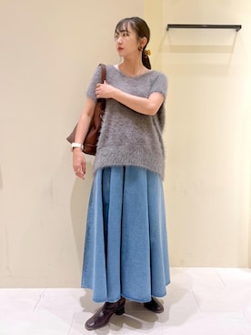 「Dickies（ディッキーズ）のアイテム（スカート）」を使った、NACHIさん（レディース・155cm）の秋コーディネート