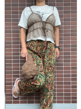「アイテム（イヤーカフ）」を使った、猫山さん（レディース・161cm・40代）の秋コーディネート