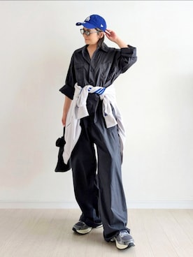 「アイテム（ジャージ）」を使った、𝕪𝕦𝕚さん（レディース・155cm・40代）の春コーディネート