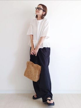 「アイテム（シューズ）」を使った、𝕪𝕦𝕚さん（レディース・155cm・40代）の夏コーディネート