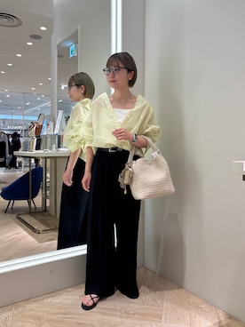 「アイテム（ショルダーバッグ）」を使った、taki chanさん（レディース・155cm）の春コーディネート