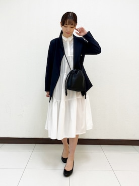 「アイテム（シャツワンピース）」を使った、rina...さん（レディース・163cm・30代）の冬コーディネート