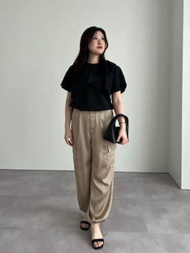 「UR'S（ユアーズ）のアイテム（トップス）」を使った、ur'sさん（レディース・155cm）の春コーディネート