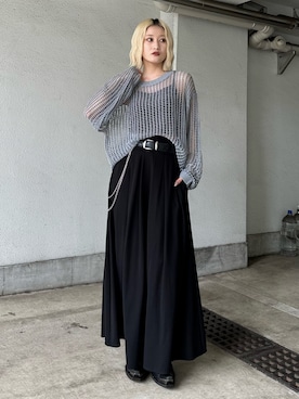 「アイテム（ウォレットチェーン）」を使った、mi-さん（レディース・156cm）の春コーディネート
