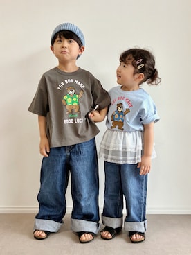 「アイテム（スカート）」を使った、とりしゅりさん（キッズ・110cm）の春コーディネート