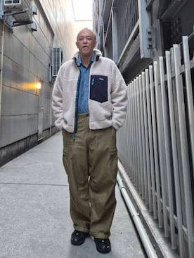 「アイテム（カーゴパンツ）」を使った、すさのさんさん（メンズ・182cm・60代）の秋コーディネート