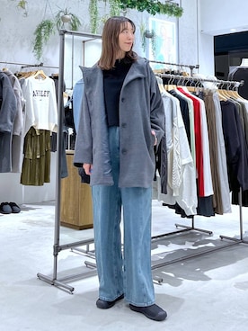 「アイテム（ポンチョ）」を使った、たかね。さん（レディース・169cm・30代）の秋コーディネート