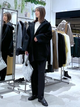 「アイテム（ポンチョ）」を使った、たかね。さん（レディース・169cm・30代）の秋コーディネート