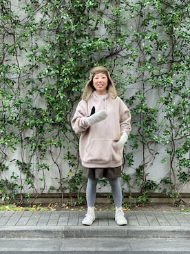 「アイテム（パーカー）」を使った、yamaayuさん（レディース・151cm）の秋コーディネート