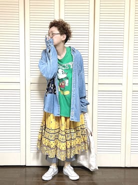 「used」｜ぽん。さん（レディース・158cm）の春コーディネート