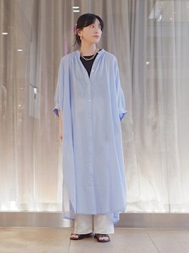 「EDER（エダー）のアイテム（サンダル）」を使った、増田さん（レディース・157cm）の春コーディネート