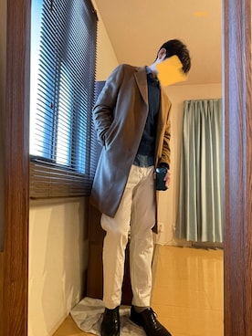「アイテム（チノパンツ）」を使った、MKさん（メンズ・185cm）の冬コーディネート