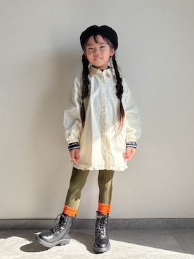 「アイテム（ワンピース/ドレス）」を使った、ふうさん（キッズ・110cm）の秋コーディネート